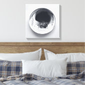 モノクロコーヒーのグラウンドテクスチャ抽象芸術第16条 キャンバスプリント (インサイチュ (寝室))