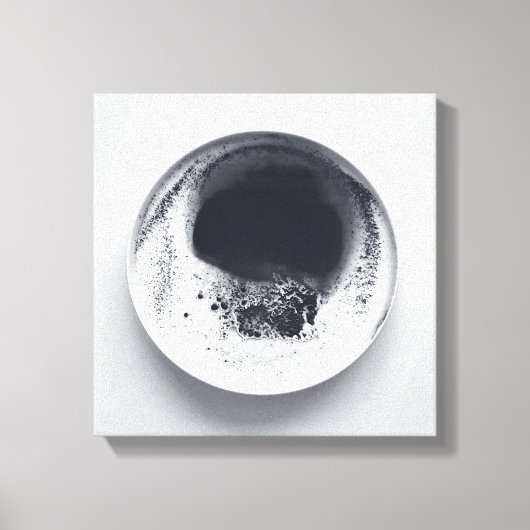 モノクロコーヒーのグラウンドテクスチャ抽象芸術第16条 キャンバスプリント (正面)