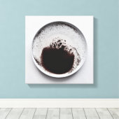 モノクロコーヒーのグラウンドテクスチャ抽象芸術第4条 キャンバスプリント (インサイチュ (ウッドフロア))