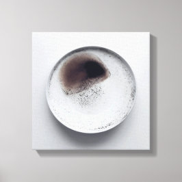 モノクロコーヒーのグラウンドテクスチャ抽象芸術第6条 キャンバスプリント
