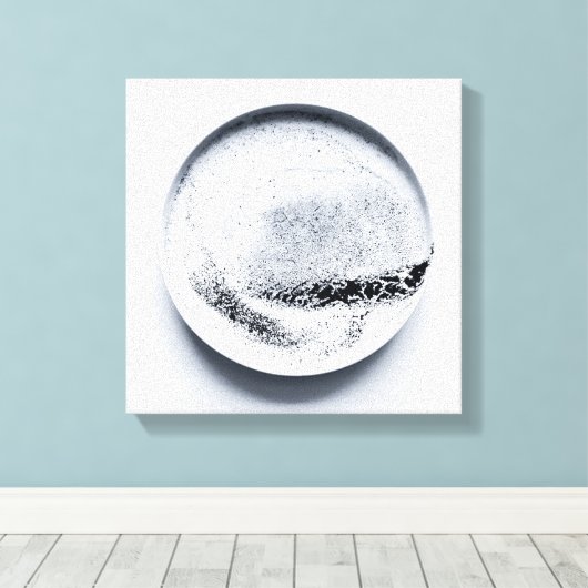 モノクロコーヒーのグラウンドテクスチャ抽象芸術第7条 キャンバスプリント (インサイチュ (ウッドフロア))