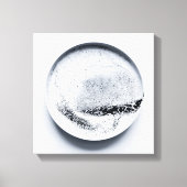 モノクロコーヒーのグラウンドテクスチャ抽象芸術第7条 キャンバスプリント (正面)