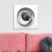 モノクロコーヒーのグラウンドテクスチャ抽象芸術第8条 キャンバスプリント (インサイチュ (リビング))