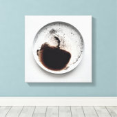 モノクロコーヒーのグラウンドテクスチャ抽象芸術第9条 キャンバスプリント (インサイチュ (ウッドフロア))