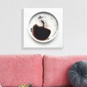 モノクロコーヒーのグラウンドテクスチャ抽象芸術第9条 キャンバスプリント (インサイチュ (リビング))