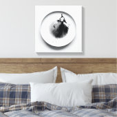 モノクロコーヒーのグラウンドテクスチャ抽象芸術13 キャンバスプリント (インサイチュ (寝室))