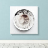 モノクロコーヒーのグラウンドテクスチャ抽象芸術17 キャンバスプリント (インサイチュ (ウッドフロア))