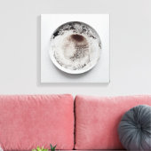 モノクロコーヒーのグラウンドテクスチャ抽象芸術17 キャンバスプリント (インサイチュ (リビング))