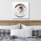 モノクロコーヒーのグラウンドテクスチャ抽象芸術17 キャンバスプリント (インサイチュ (寝室))