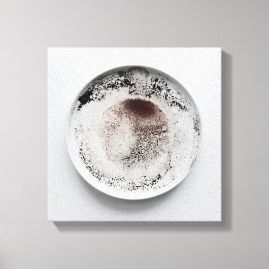 モノクロコーヒーのグラウンドテクスチャ抽象芸術17 キャンバスプリント (正面)