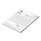 モノクロコーヒーショップの請求書/レシート ノートパッド (回転)