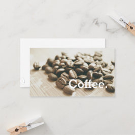 モノクロコーヒー豆のシンプルなロイヤリティのパンチカード ロイヤリティカード