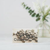 モノクロコーヒー豆シンプルロイヤリティパンチカード ロイヤリティカード (スタンド正面)