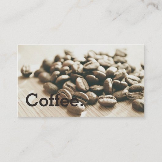モノクロコーヒー豆シンプルロイヤリティパンチカード ロイヤリティカード (正面)
