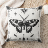 モノクロゴシック蛾 クッション (ブランケット)