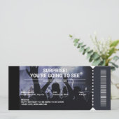 モノクロサプライズコンサートチケットギフト 招待状 (スタンド正面)