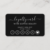 モノクロサロンビジネスモノグラムロイヤリティカード ロイヤリティカード (正面)