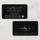 モノクロサロンビジネスモノグラムロイヤリティカード ロイヤリティカード (正面/裏面)