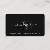 モノクロサロンビジネスモノグラムロイヤリティカード ロイヤリティカード (裏面)