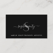 モノクロサロンビジネスモノグラムロイヤリティカード ロイヤリティカード (裏面)