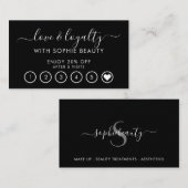 モノクロサロンビジネスモノグラムロイヤリティカード ロイヤリティカード (正面/裏面)