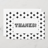 モノクロサンキューカード – フラットカード サンキューカード (正面/裏面)