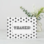 モノクロサンキューカード – フラットカード サンキューカード (スタンド正面)