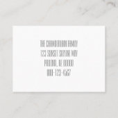 モノクロシティスカイライン新しい住所を変更 名刺 (裏面)