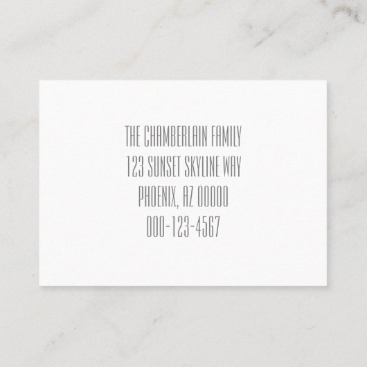 モノクロシティスカイライン新しい住所を変更 名刺 (裏面)