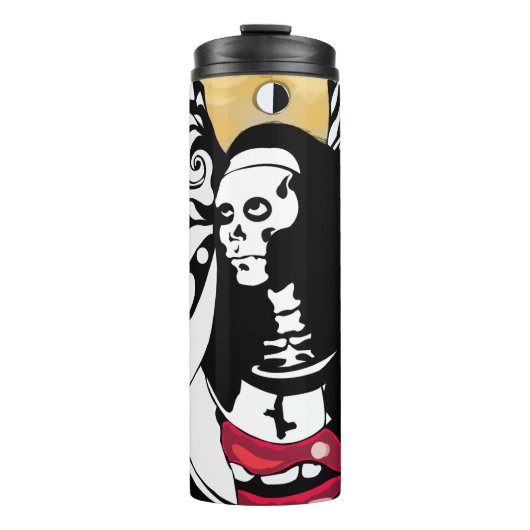 モノクロシュールレアリスム：ゴシックデザインをアニメート タンブラー (正面)