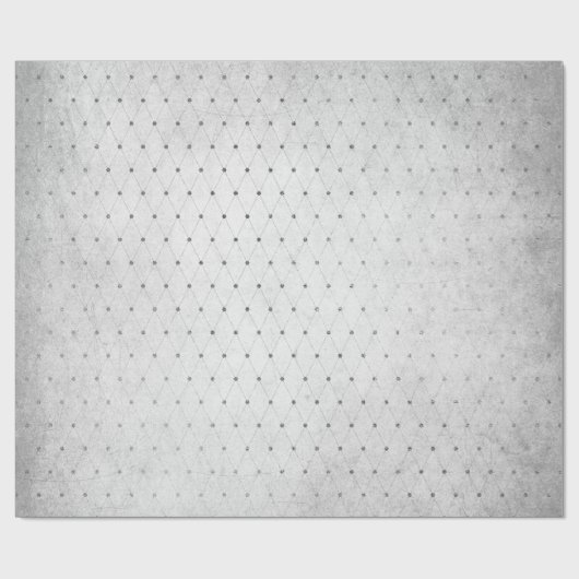 モノクロシルバードットネットグレーダイヤモンドオールド ラッピングペーパー (フラット)