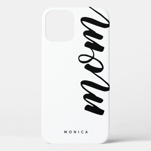 モノクロシンプルモム Case-Mate iPhoneケース (裏面)