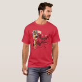 モノクロジャズ：ミニマルなスケッチ背景 Tシャツ (正面フル)