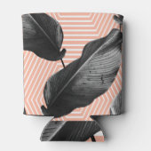 モノクロジャングルパーム葉 缶クーラー (裏面)