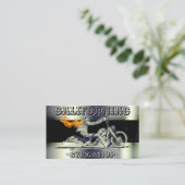 モノクロスタイリッシュモーターバイの名刺 名刺 (スタンド正面)