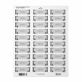 モノクロストライプの現代的なストライプ招待状 ラベル (フルシート)