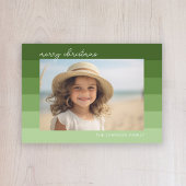 モノクロストライプ – 緑 – 1枚メリー写真 シーズンカード