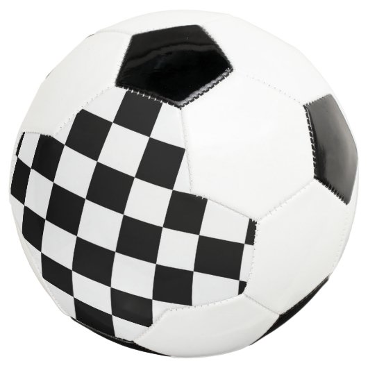 モノクロストリートウェア - シンプルなレトロ市松模様 サッカーボール (3/4)