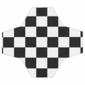 モノクロストリートウェア - シンプルなレトロ市松模様 サッカーボール (フラット)