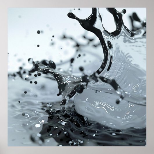 モノクロスプラッシュエレガンスポスター ポスター (正面)