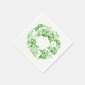 モノクロスペアミントグリーンリース紙ナプキンス スタンダードカクテルナプキン (角)