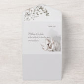 モノクロセピア水彩花オールインワン オールインワン招待状 (外側)