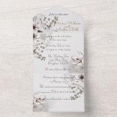 モノクロセピア水彩花オールインワン オールインワン招待状 (内側)