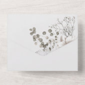 モノクロセピア水彩花オールインワン オールインワン招待状 (裏面)