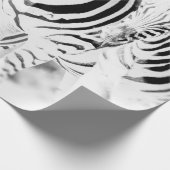 モノクロゼブラグループポートレート、南アフリカナット ラッピングペーパー (角)