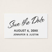 モノクロタイポグラフィー Save the Date 挿入カード (正面)