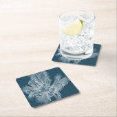 モノクロチューリップII スクエアペーパーコースター (インサイチュ)