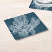 モノクロチューリップII スクエアペーパーコースター (アングル)