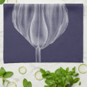 モノクロチューリップIII キッチンタオル (折り畳み)