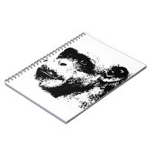 モノクロチンパンジーポップアート ノートブック (左側)